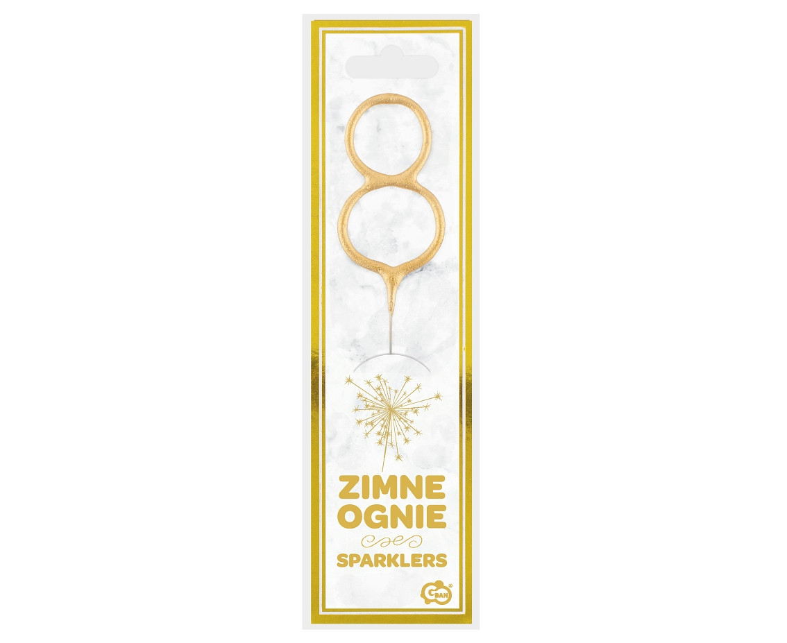 Sparklers Number "8", gold